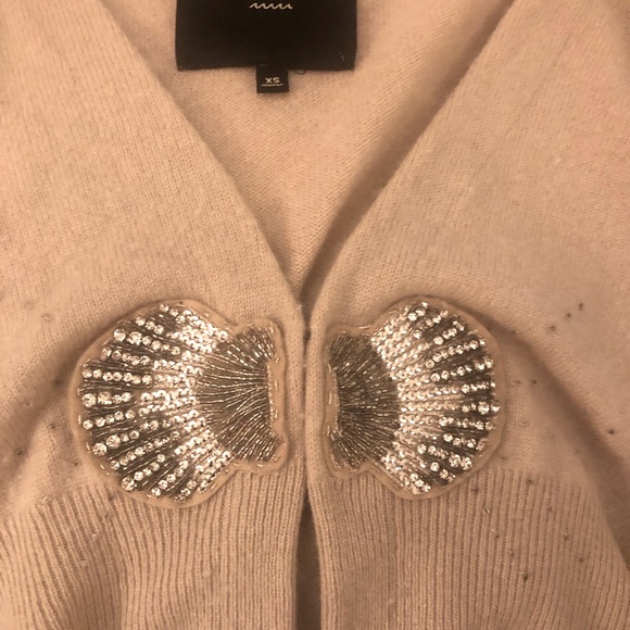 La Superbe Pismo Beach beaded cashmere cardigan - xs - Picture 3 of 4
